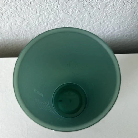 3/$24 Starbucks "Coffee All The Way" Green Reusable Cold Cup & Candy Cane Straw - Picture 3 of 5